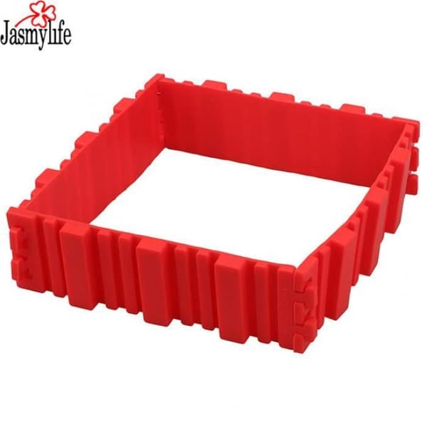 Bakform - DIY - Röd Silikon - Värmebeständig - 4-delarsset - 19x5.5 cm