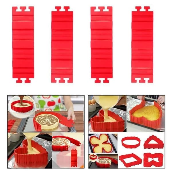 Kakform - Itian - Silikon - 4 förpackningar - Non-stick - Lätt att rengöra