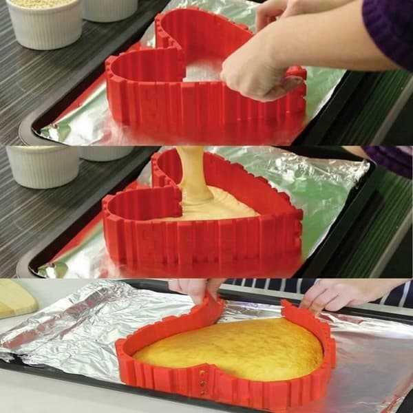 Dreamerd 4ST Tårtbakningsform Kakform Flexibel Silikon Kakmakare Form Bake Snake Bakery DIY Dessert Bake Wa