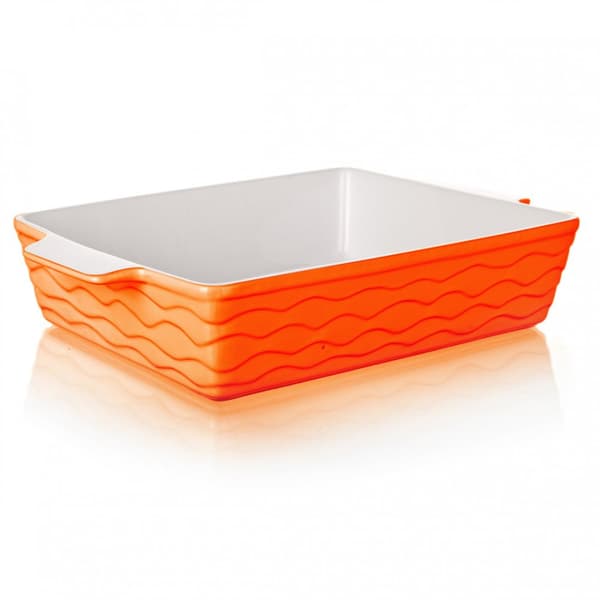 SKÅL KERAMISK BAKFORM 33x21 cm ORANGE BANKETT