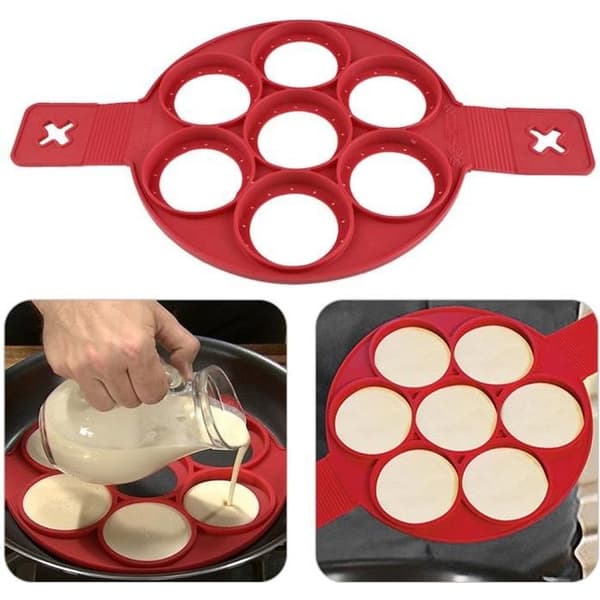 Tårtformar - Magic - Silikon - 7 stycken - Non-stick - Röd