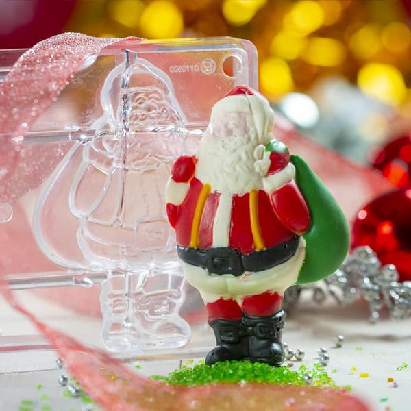 Santa Claus 3D Tomte Pralinform 2st Polykarbonat Chokladform