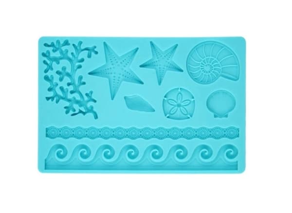 Hav Sjöstjänor Korall Sea Life Designs Silikonform Pressform Sockerpasta