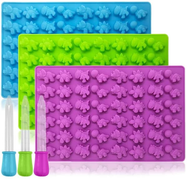 Silikonform - Mini Dinosaurier Lila | 48st