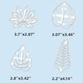 Miniatyrbild 1 av 7: Tropiska Blad Utstickare 4st | Löv Utstickare Set
