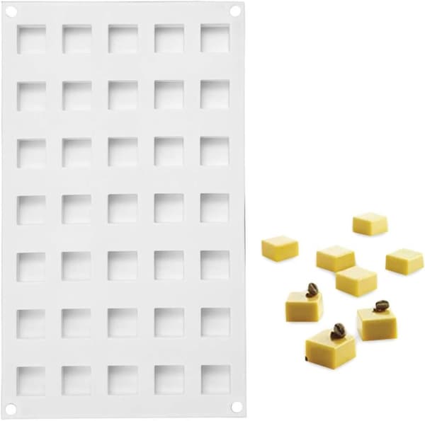 Fyrkanter 35st Silikonform | Mousseform Pralinform