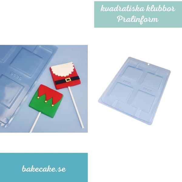 Pralinform Fyrkant Klubba Chokladform - BWB 9825