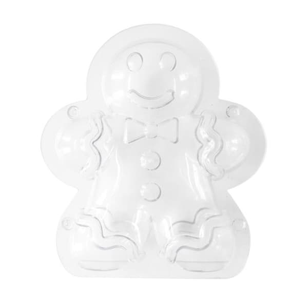3D-form för choklad - SCRAPCOOKING - Pepparkaksgubbe - 18 x 15,9 x 6 cm - Plast - Transparent