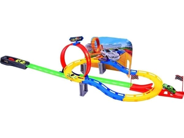 Jokomisiada bilbane 2-i-1 utskyter + 4 biler (ZA2584)