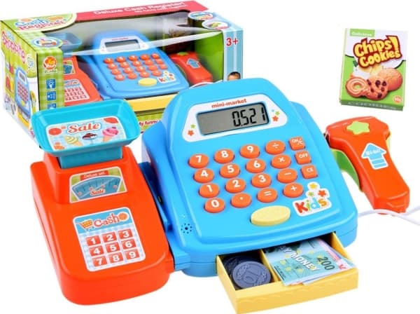 Jokomisiada Toy Kasseapparat + vekter moro i butikken (ZA3851)
