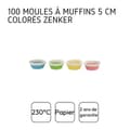 Miniatyrbild 4 av 6: Pack med 100 pappersmuffinsformar 5 cm Zenker Smart Pastry