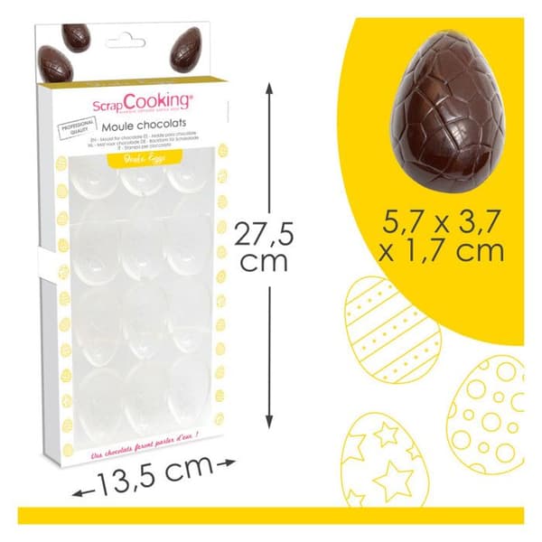 Styv form för 6 chokladägg