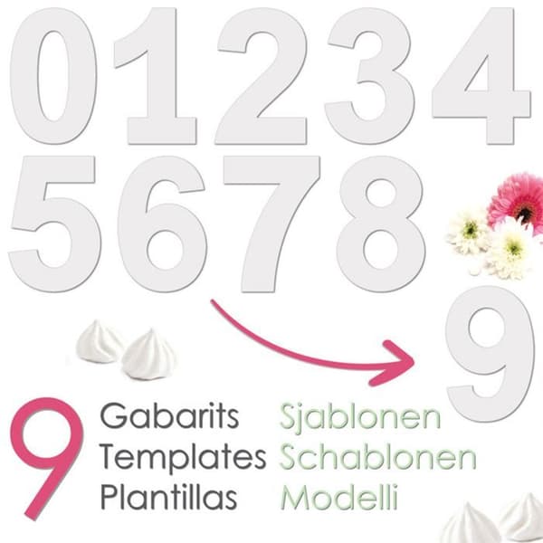 Tårtform - Scrapcooking - Nummerkakakit - 9 delar - Silikon - Kompatibel med frys