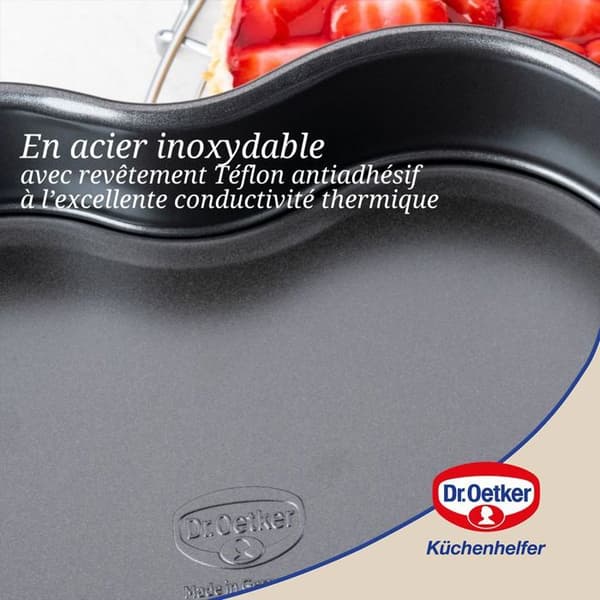 Tårtform - DR. OETKER - Hjärta - Rostfritt stål - 24 cm - Non-stick