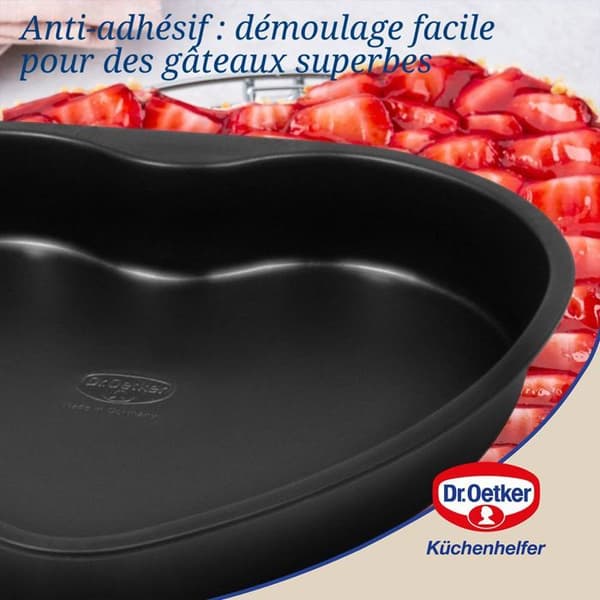 Tårtform - DR. OETKER - Hjärta - Rostfritt stål - 24 cm - Non-stick