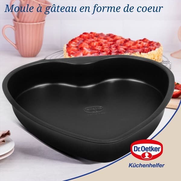 Tårtform - DR. OETKER - Hjärta - Rostfritt stål - 24 cm - Non-stick