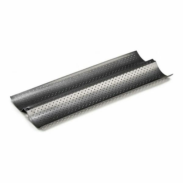 Baguetteplåt Kinvara CK62863-21 Mörkgrå Metall Kolstål 16 x 2,5 x 38 cm Bröd (12 antal)