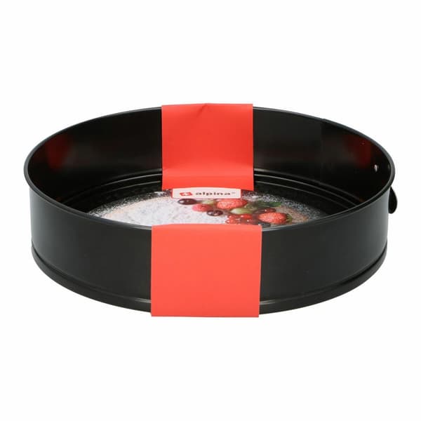 Kakform Alpina Slirsäker Rund Svart Stål Ø 28 x 6,7 cm