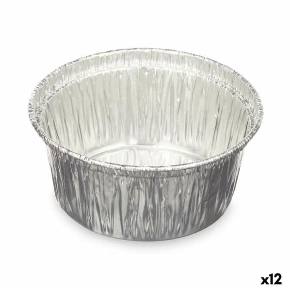 Buddinge Form Kinvara 30228 Sølvfarvet Aluminium 8,5 x 8 x 8,5 cm Engangsbrug Cirkulær (12 enheder)
