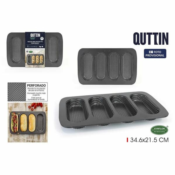 Flütesform Quttin Baguette 34,6 x 21,5 x 3 cm (12 enheder)
