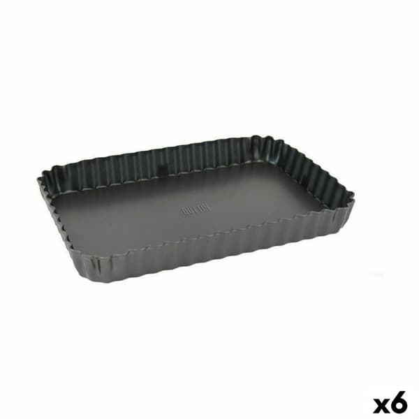 Aftagelig form Quttin Sort Kulstofstål 31,5 x 21,5 x 3,5 cm (6 enheder)