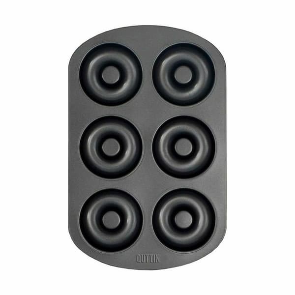 Bageform Quttin Donuts Kulstofstål Sort 32 x 21 x 2,3 cm (12 enheder)