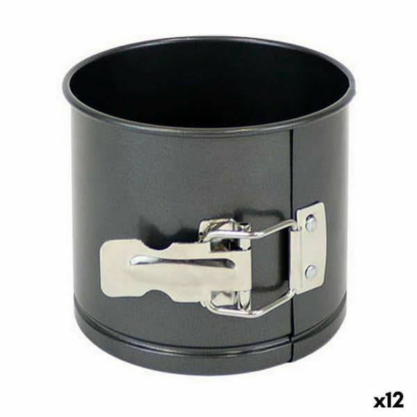 Aftagelig form Quttin Kulstofstål Sort 12 x 10 cm (12 enheder)