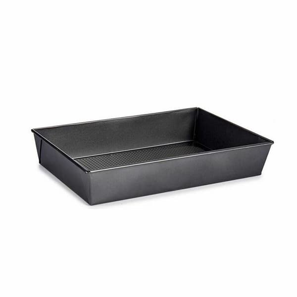 Rektangulær Form Kinvara CK31470 Mørkegrå Metal Kulstofstål 24 x 6,5 x 36,5 cm (12 enheder)