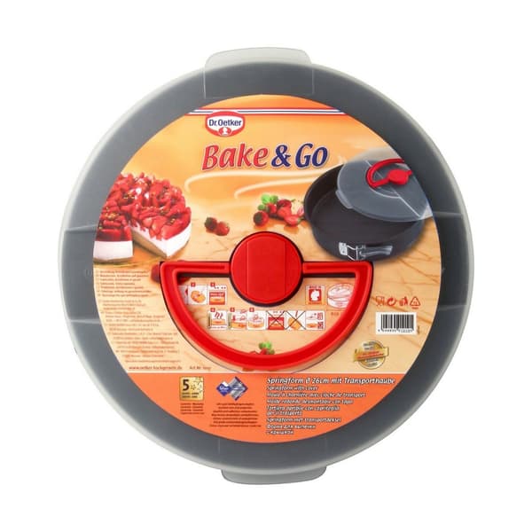 Springformpanne Dr. Oetker Svart Stål Plast Ø 26 cm ø 26 x 6,5 cm