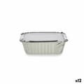 Miniatyrbilde 1 av 3: Sett med matbrett Kinvara 16144 Aluminium 14,5 x 7,5 x 12,5 cm Engangsbruk Med lokk (12 enheter)