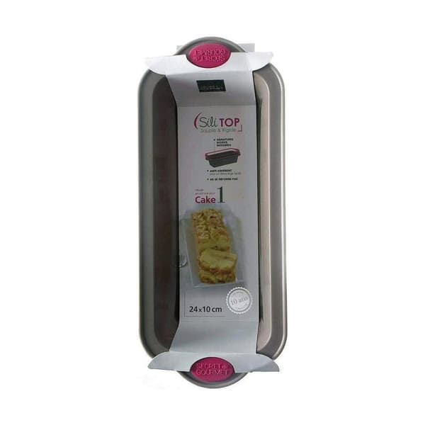 Kahvallinen silikonimuotti Secret de Gourmet (30,5 x 13 x 7 cm)