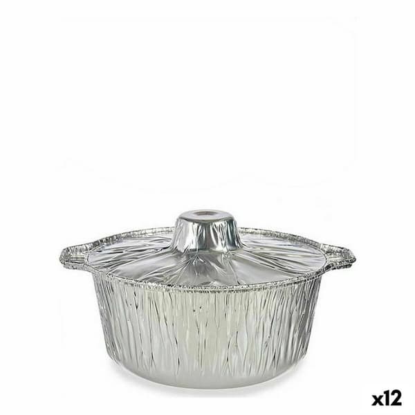 Kannellinen vuoka Kinvara 66105 Hopeinen Kertakäyttöinen Kannellinen Pannu