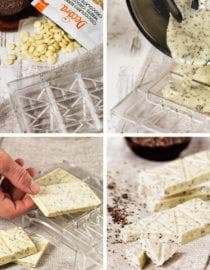 Dubai Kunafa Stor Chokladkaka Pralinform 4st Polykarbonat-Decora