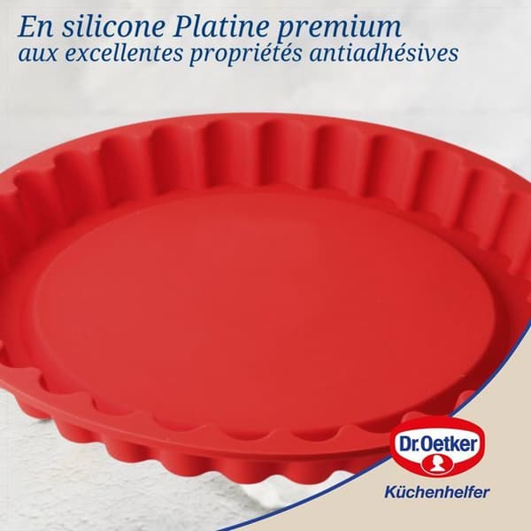 Röd silikonpajform 26 cm Dr. Oetker Flexxibel Love