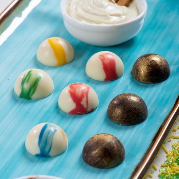 Semisfär Halvkupol Dome Pralinform 6st Polykarbonat Chokladform - Decora
