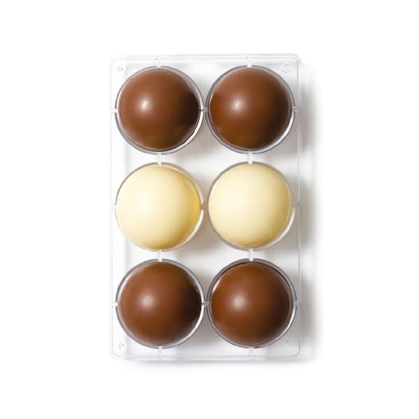 Semisfär Halvkupol Dome Pralinform 6st Polykarbonat Chokladform - Decora