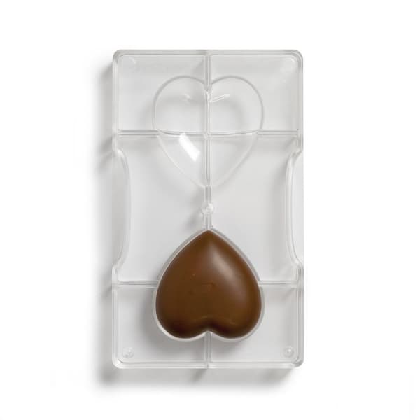 Medium Heart 2 st Hjärtan Pralinform Chokladform Polykarbonat - Decora
