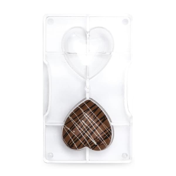 Medium Heart 2 st Hjärtan Pralinform Chokladform Polykarbonat - Decora