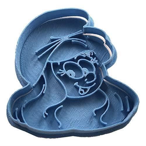 Cuticuter Schtroumpfs Kakform, Blå, 16 x 14 x 1.5 cm, Set med 4 CGPACKPITUFO