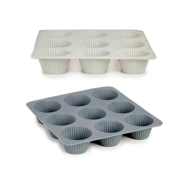 Muffinsbricka Kinvara HH421 Ljusgrå Mörkgrå 22 x 3 x 22 cm Magdalenas (6 antal)