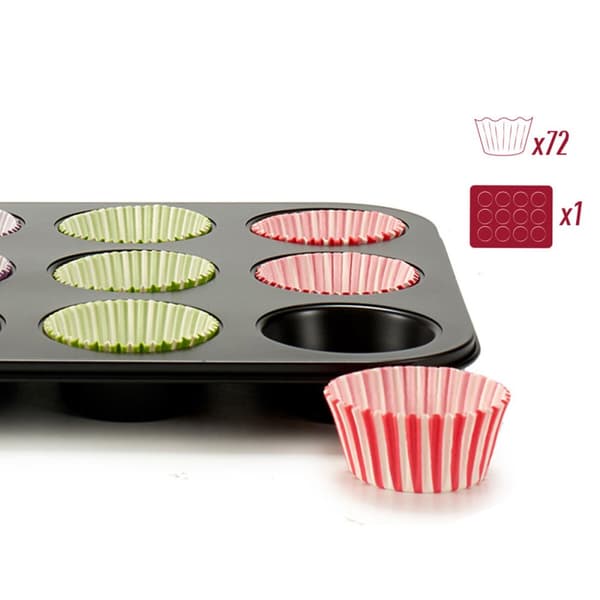 Muffinsbricka Kinvara 55011 Multicolour 7 x 7 x 3 cm 35 x 3 x 26,5 cm Ugnsplåt (12 antal)