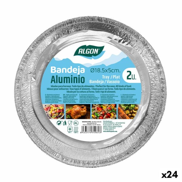 Uppsättning med Brickor Algon Rund Kyckling 24 antal