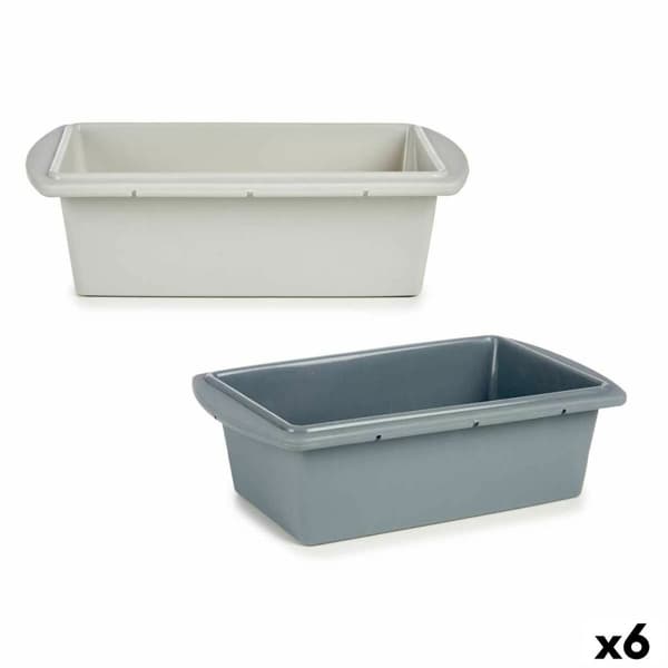 Bakform Kinvara HH038 Ljusgrå Mörkgrå Silikon 1,5 L 16 x 7 x 27,5 cm Sockerkaka (6 antal)