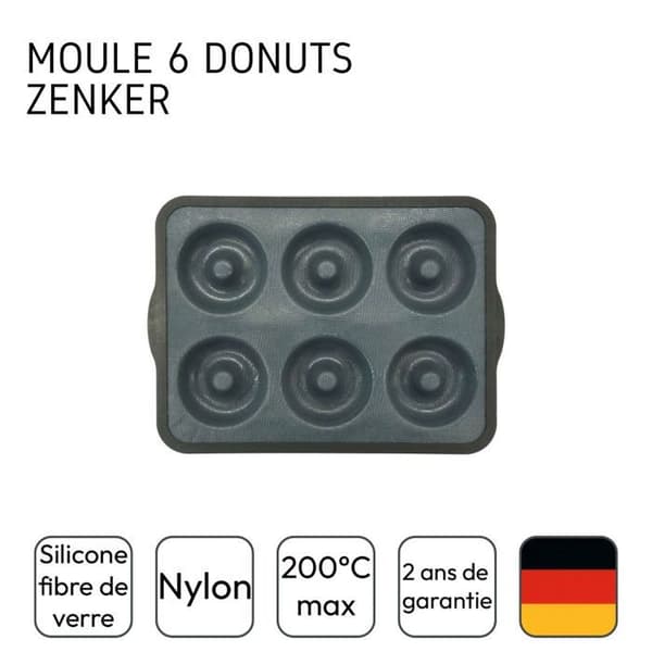 Mold 6 donuts 36 x 26 cm Zenker Silikon glasfiber