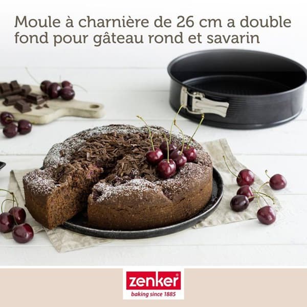 Moule à manqué et à savarin double fond 26 cm Zenker Black Metallic