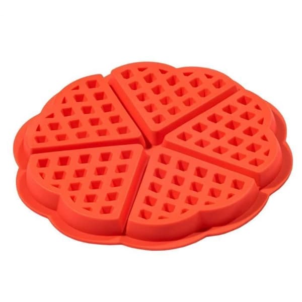 Silikonform - GENERISK - Våfflor och kakor - Röd - 17,5 x 1,5 cm - Värmebeständig -40 till 220°C