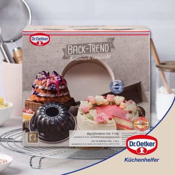 Set med 3 bakformar Dr Oetker Back-Trend 4869
