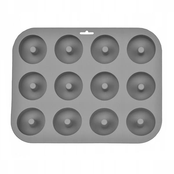 SILIKONEFORM TIL 12 DONUTS MED HUL BRUNBESTE BB-1695