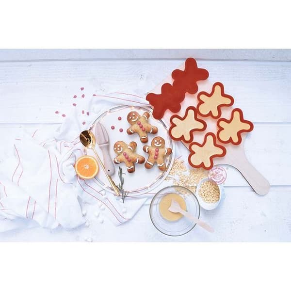 Silikonformar - SCRAPCOOKING - Pepparkaksgubbe - 10,5 x 9,3 cm - 6 st - Kompatibel med frys och diskmaskin
