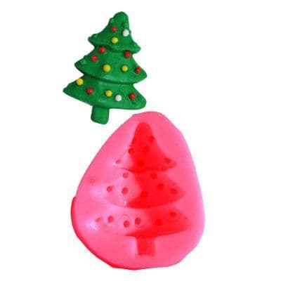 Tårtspole i sockerpasta - SCRAPCOOKING - Gran - Livsmedelssäker silikon - 7.3 x 6 cm - Frys-säker
